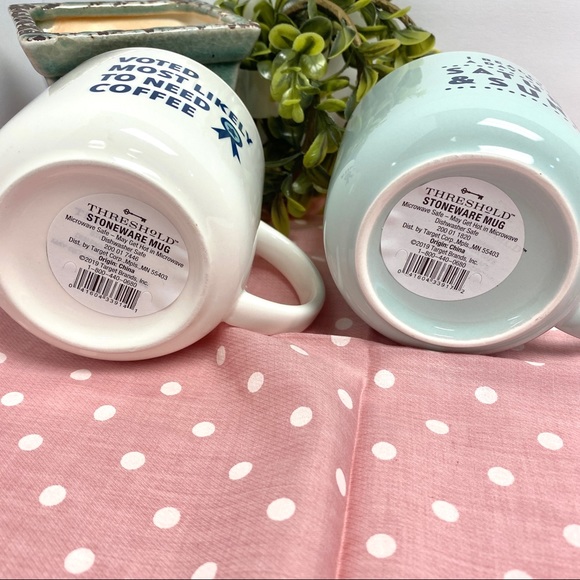 2 ct Threshold Stoneware 15oz Mugs (1 of each shown) - Picture 2 of 3